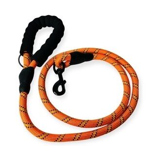 Medium Large Dog Reflective Dog Leash Orange & Black New Without Tag